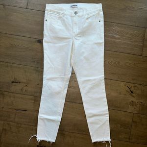 Express ankle white jeans